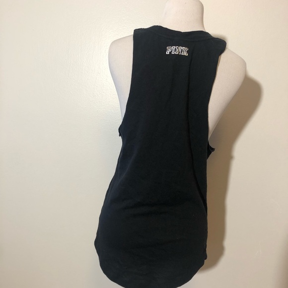 PINK Victoria’s Secret Black Patriotic Tank top sequin ‘Mercia red white - Picture 5 of 6